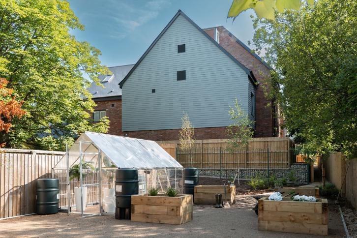 greenhouse and gardening area