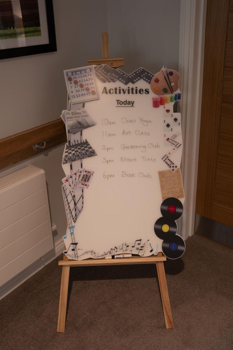 todays activities board