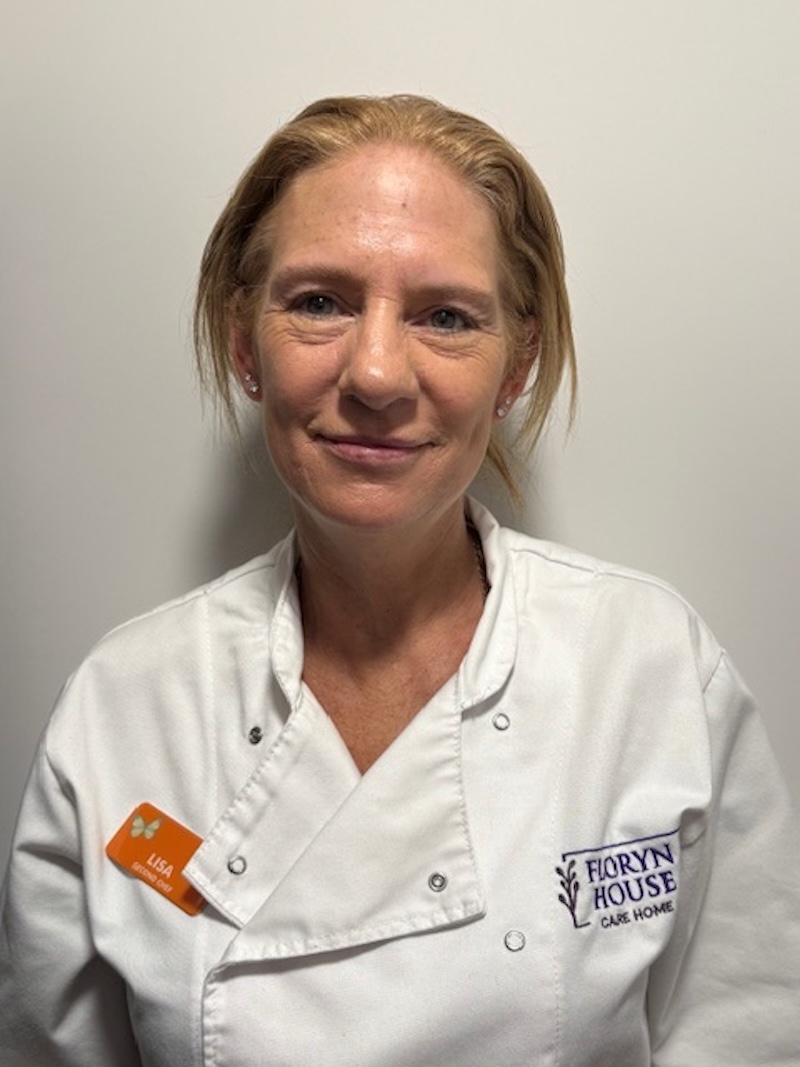 one of our chefs in her uniform