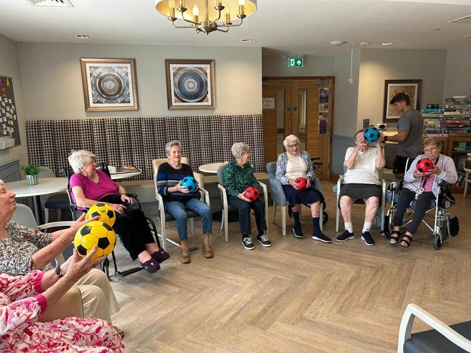residents doing armchair football